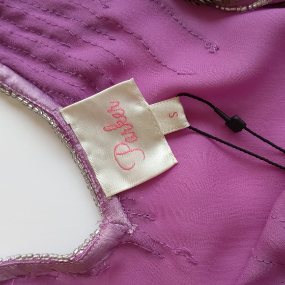 Gorgeous NWT Lavender Beaded Top - Picture 6 of 8